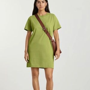 NWT Everlane Weekend t-shirt Mini Dress in Green size S